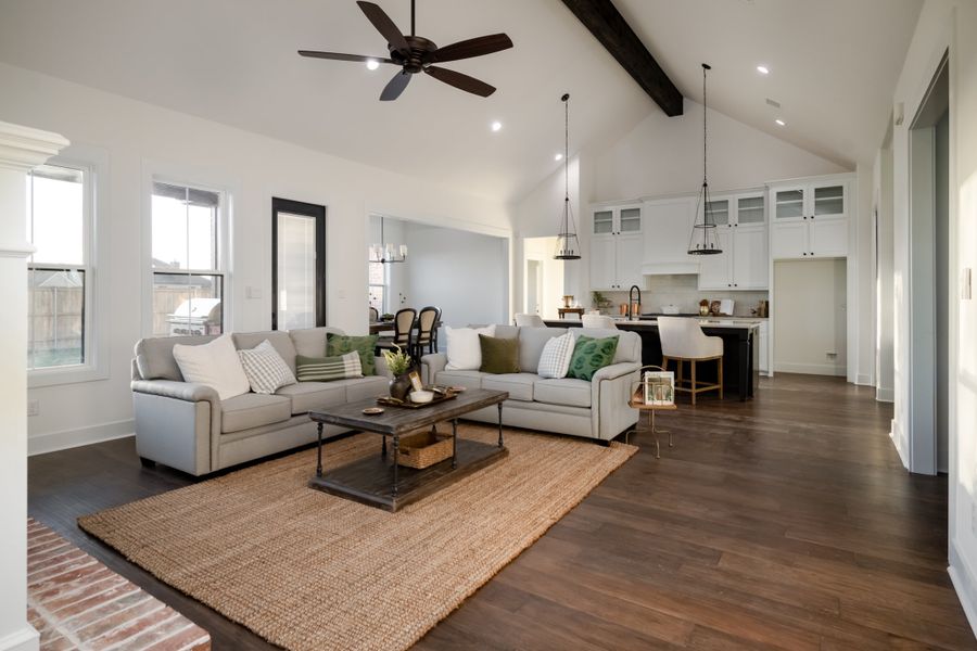 Furnished interior view inside a new home in Greens Prairie Reserve, College Station (Image 7).