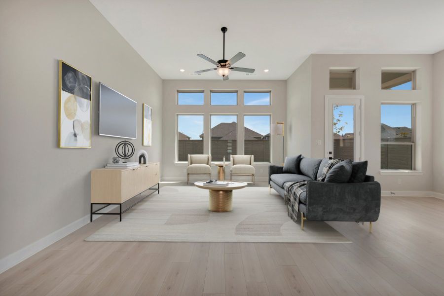 Furnished interior view inside a new home in Treeline, Justin (Image 6). Furnished interior view inside a new home in Treeline, Justin (Image 6).