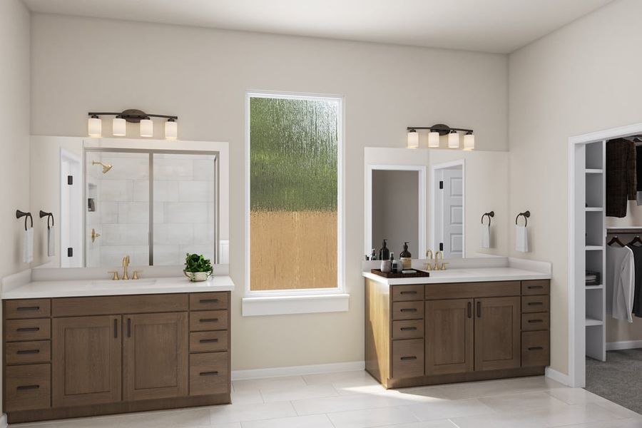 Furnished interior view inside a new home in Capitol Collection at Lariat, Liberty Hill (Image 14).