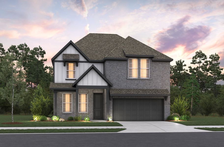 Representative exterior photo of a completed home built from the Hudson Ii by Beazer Homes in Bricewood, Helotes, TX (Image 2).