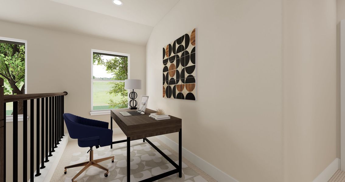 Representative furnished interior of a home built from the Landau by Tri Pointe Homes in Painted Tree, McKinney (Image 9).