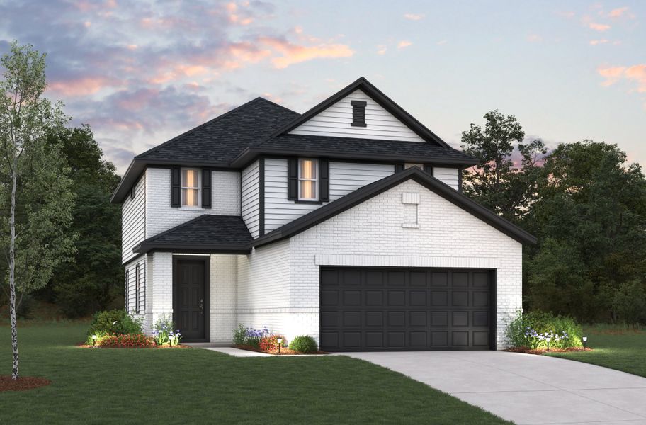 Representative exterior photo of a completed home built from the Walker by Beazer Homes in Laurel Landing: Founders Collection, Alvin, TX (Image 18). Representative exterior photo of a completed home built from the Walker by Beazer Homes in Laurel Landing: Founders Collection, Alvin, TX (Image 18).