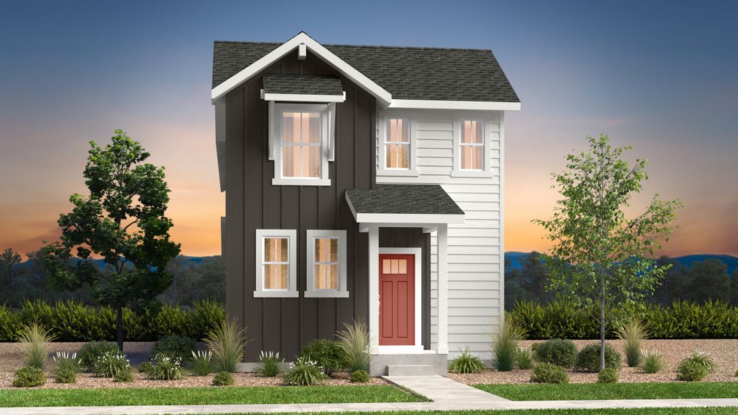 Representative exterior photo of a completed home built from the Stella by Taylor Morrison in Sky Ranch, Aurora, CO (Image 14).