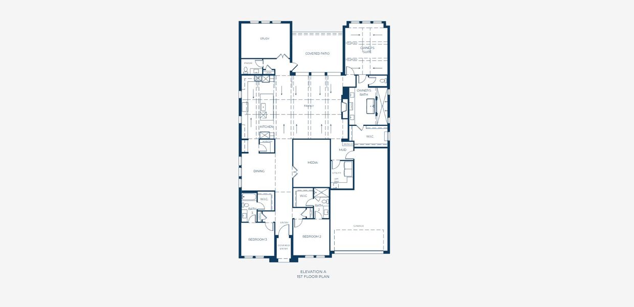 2D floor plan layout for the Connor by Southgate Homes in Painted Tree 60' Series, McKinney, TX (Image 3).