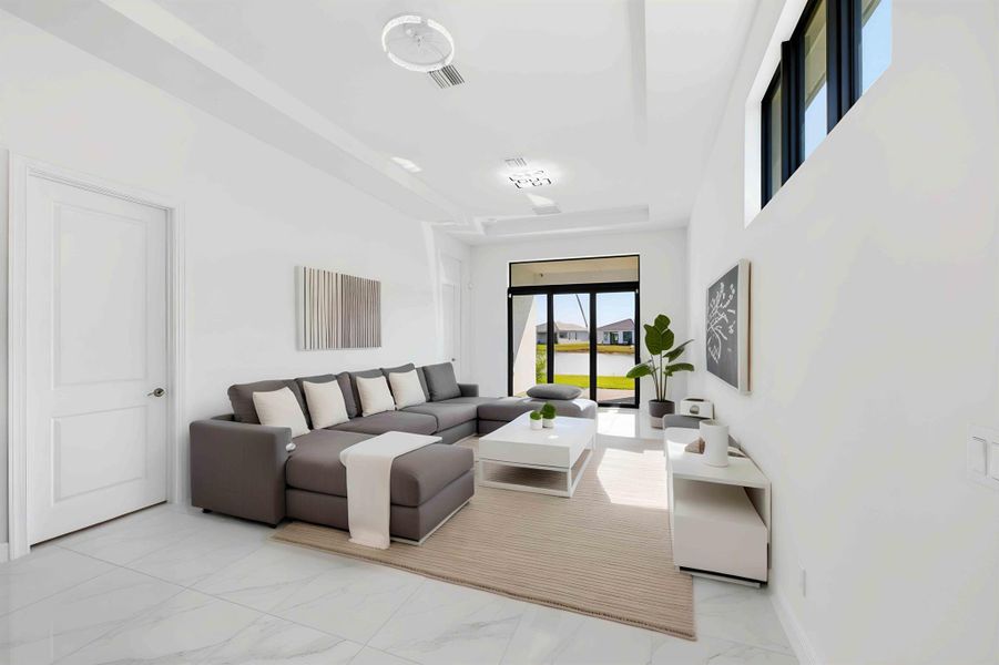 Furnished interior view inside a new home in , Port St. Lucie (Image 19).