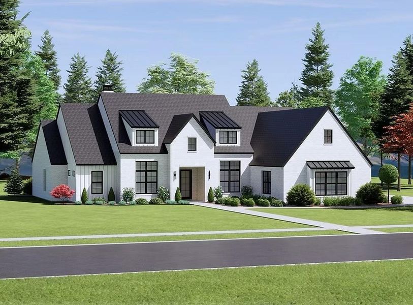 Front exterior of a new home in , Acworth, GA, highlighting curb appeal (Image 1).