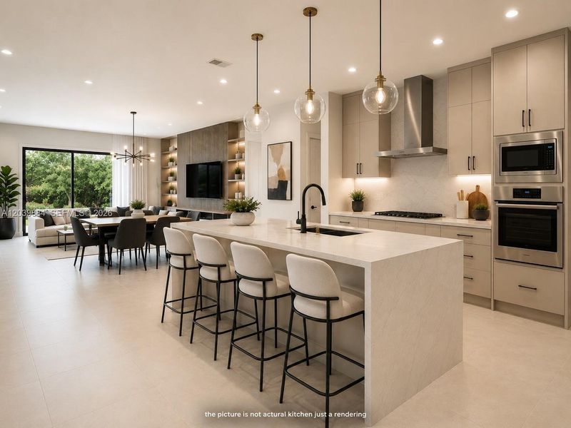 Furnished interior view inside a new home in , Fort Lauderdale (Image 3).