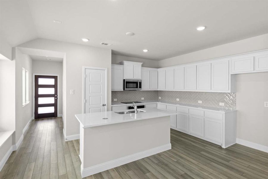 Representative furnished interior of a home built from the Corrigan by Pacesetter Homes in Elevon, Lavon (Image 8).