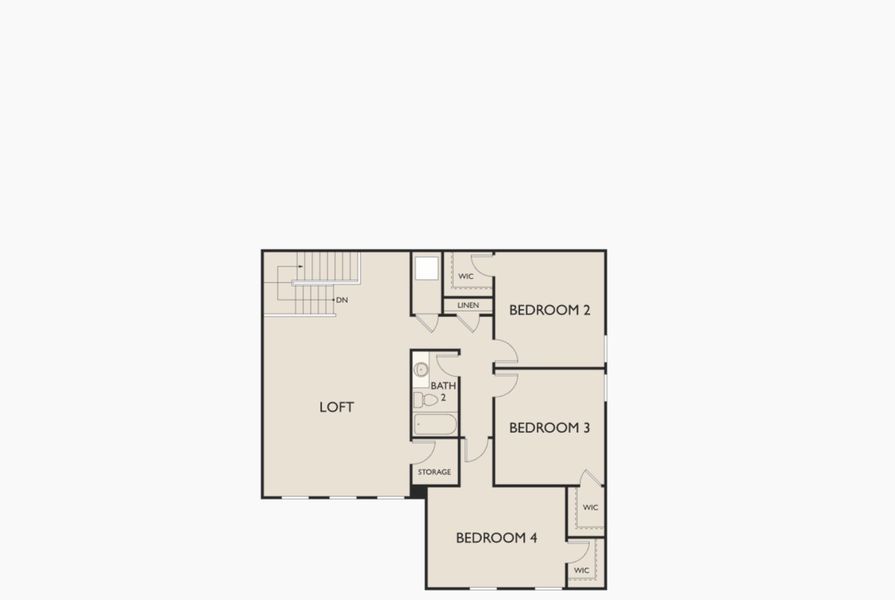 2D floor plan layout for the Sagan by Starlight Homes in Brookshire at Legacy Hills, Celina, TX (Image 4).
