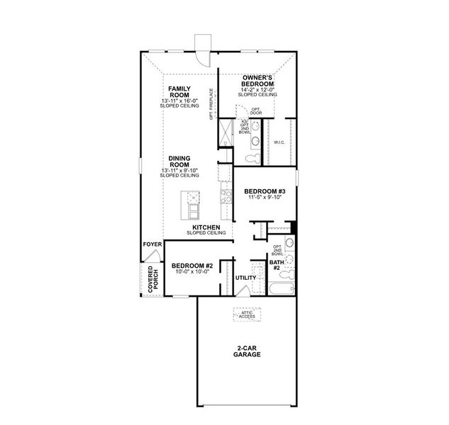 2D floor plan layout of this home in Elevon, Lavon, TX (Image 4).