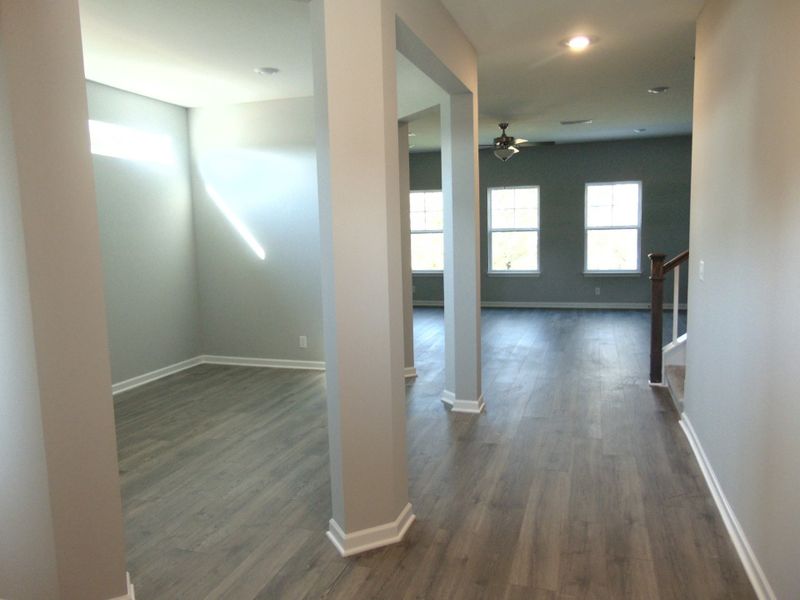 The entrance to the dining room, where you can host family dinners.