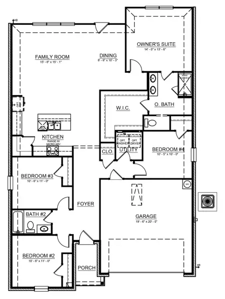 2D floor plan layout of this home in Rolling Ridge, Van Alstyne, TX (Image 2). 2D floor plan layout of this home in Rolling Ridge, Van Alstyne, TX (Image 2).
