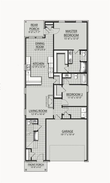 2D floor plan layout of this home in Two Step Farm, Montgomery, TX (Image 4).
