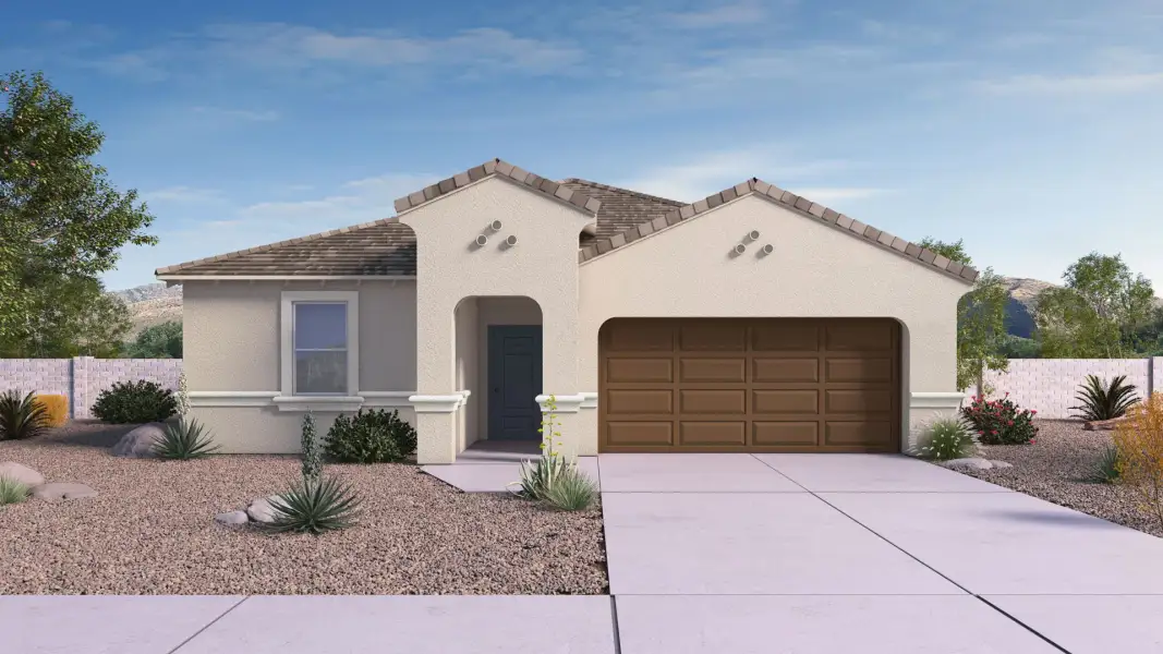 Representative exterior photo of a completed home built from the Cali by D.R. Horton in El Cidro, Goodyear, AZ (Image 26).