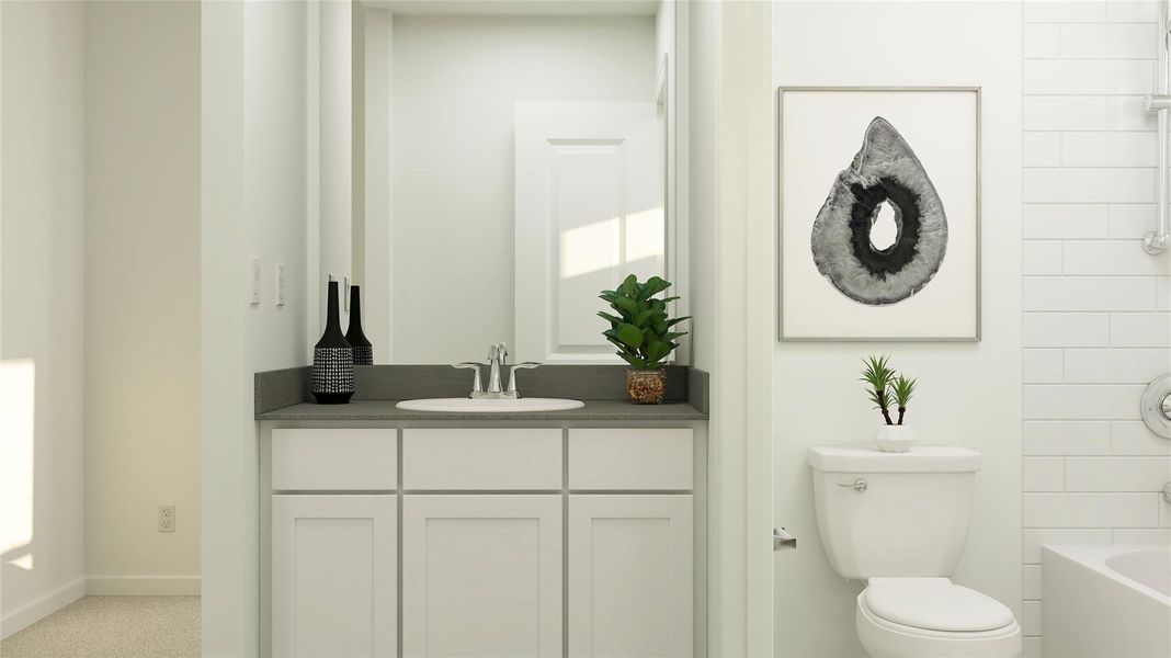 Furnished interior view inside a new home in Samara, League City (Image 6).