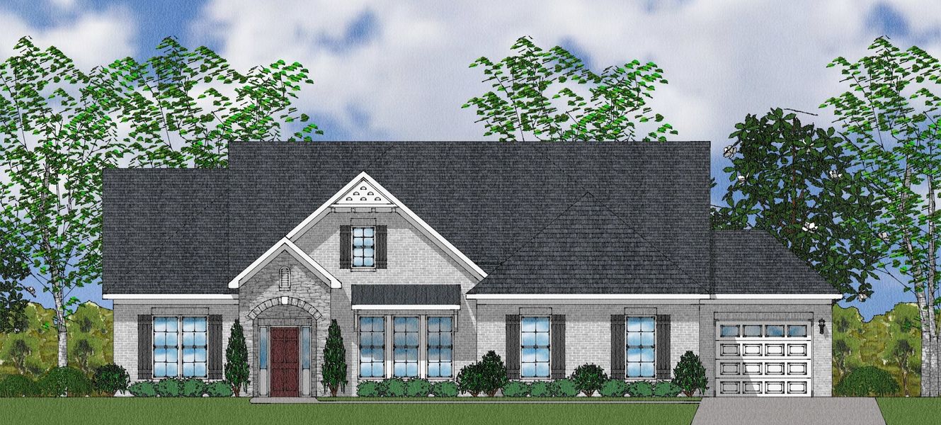 Representative exterior photo of a completed home built from the Byrnes II - Elite Collection by Mungo Homes in Suter Estates, Easley, SC (Image 15).