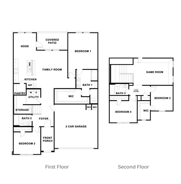 2D floor plan layout for the The Naples by D.R. Horton in Watermill, Uhland, TX (Image 3). 2D floor plan layout for the The Naples by D.R. Horton in Watermill, Uhland, TX (Image 3).