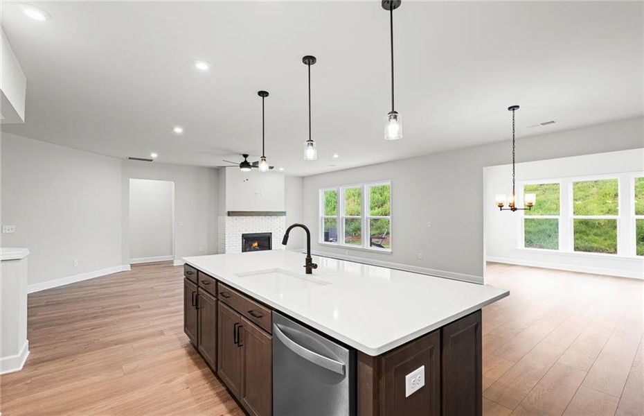 Furnished interior view inside a new home in Reunion, Flowery Branch (Image 7).