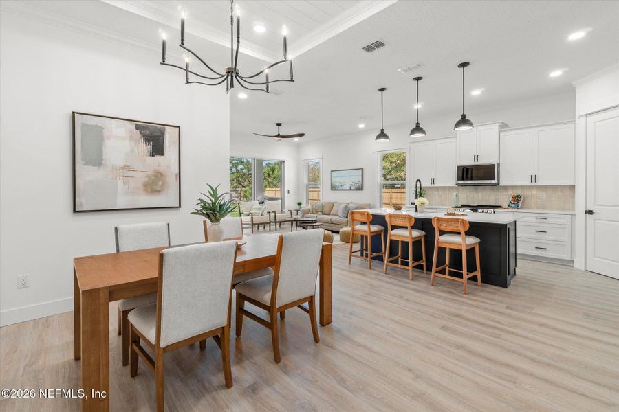 Furnished interior view inside a new home in , Jacksonville Beach (Image 17). Furnished interior view inside a new home in , Jacksonville Beach (Image 17).