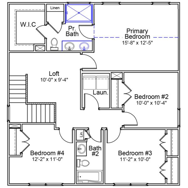2D floor plan layout of this home in Six Oaks, Summerville, SC (Image 4).