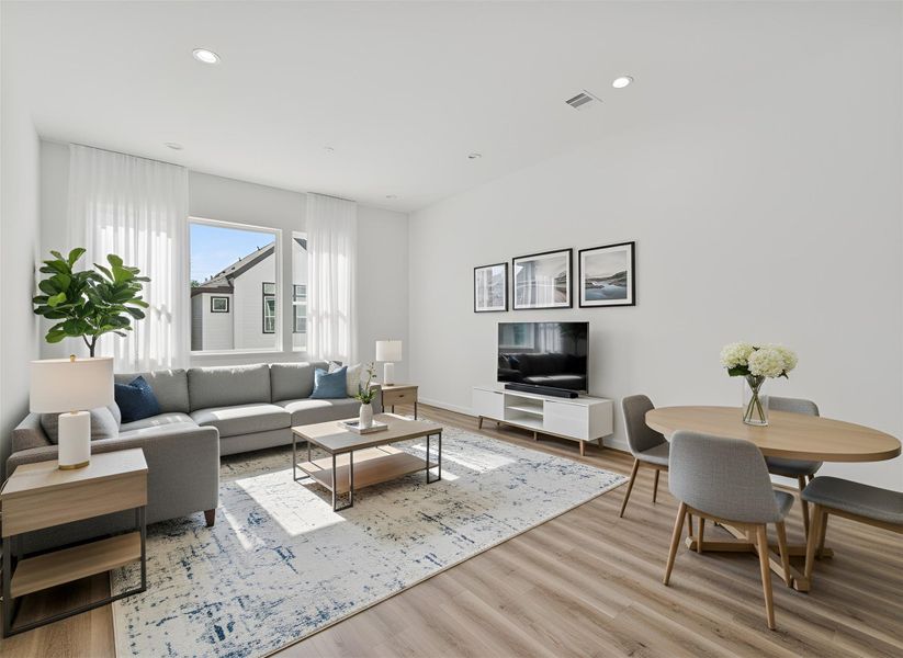 Furnished interior view inside a new home in Highland Commons, Houston (Image 8).