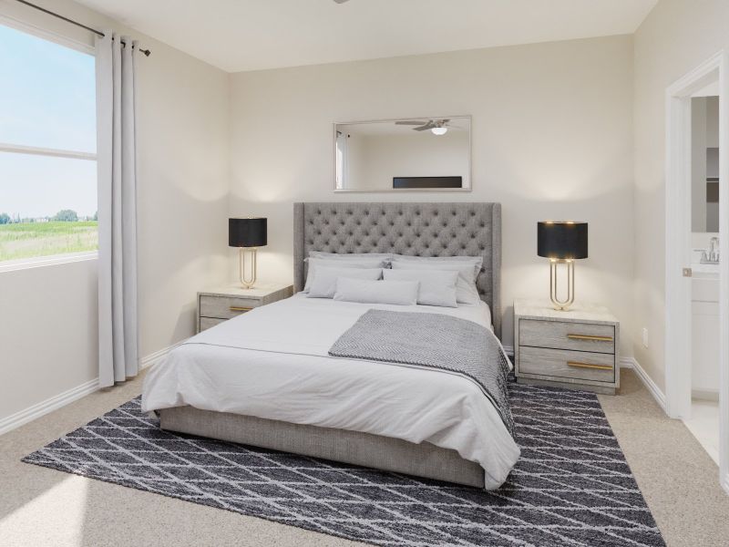Furnished interior view inside a new home in Parks at Foster Crossing - Premier Series, Anna (Image 6). Furnished interior view inside a new home in Parks at Foster Crossing - Premier Series, Anna (Image 6).