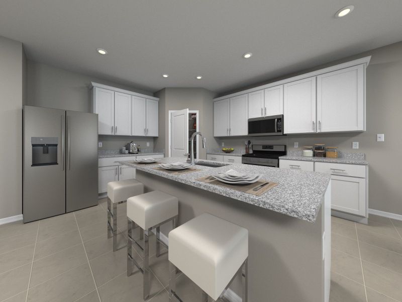 Kitchen of the Orchid Plan.