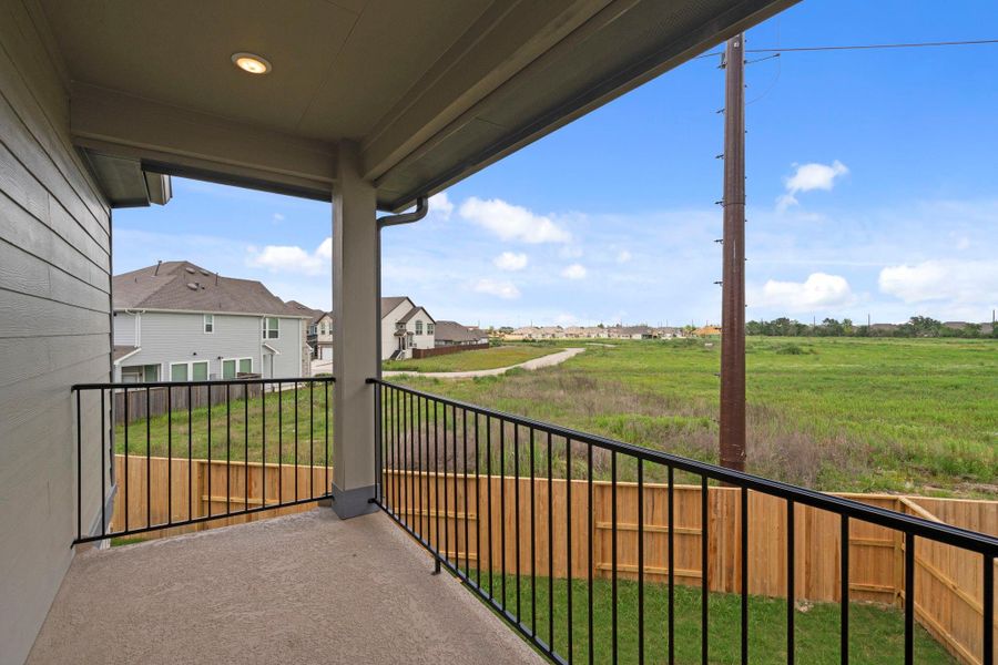 Exterior details and patio area of a home in Meridiana Courtyard Collection, Iowa Colony (Image 3). Exterior details and patio area of a home in Meridiana Courtyard Collection, Iowa Colony (Image 3).