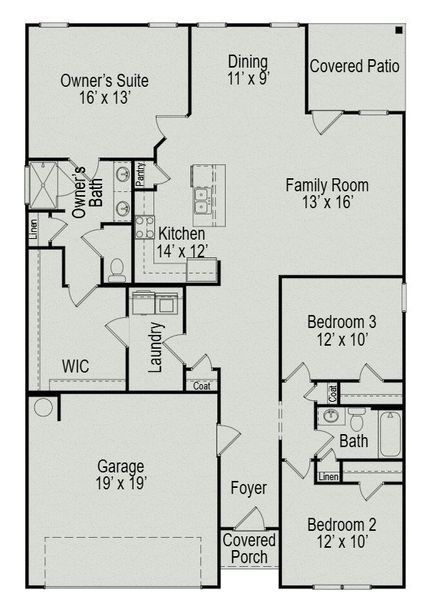 2D floor plan layout of this home in Jackson Hills, Clarksville, TN (Image 4). 2D floor plan layout of this home in Jackson Hills, Clarksville, TN (Image 4).