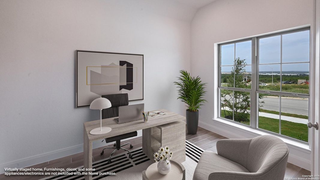 Furnished interior view inside a new home in Homestead 55', Cibolo (Image 17). Furnished interior view inside a new home in Homestead 55', Cibolo (Image 17).