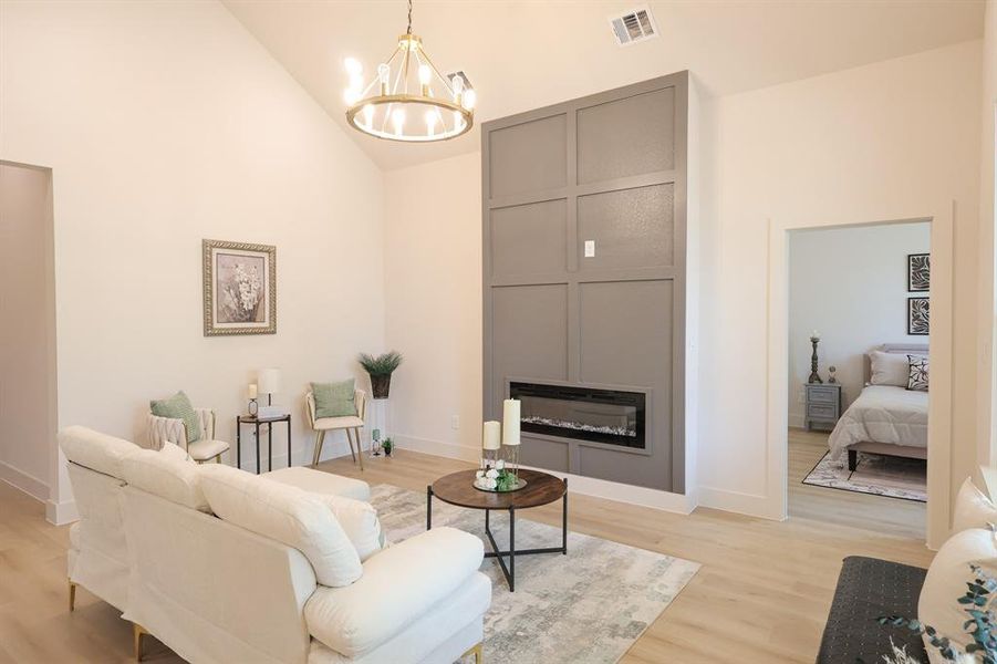 Furnished interior view inside a new home in , Fort Worth (Image 14). Furnished interior view inside a new home in , Fort Worth (Image 14).