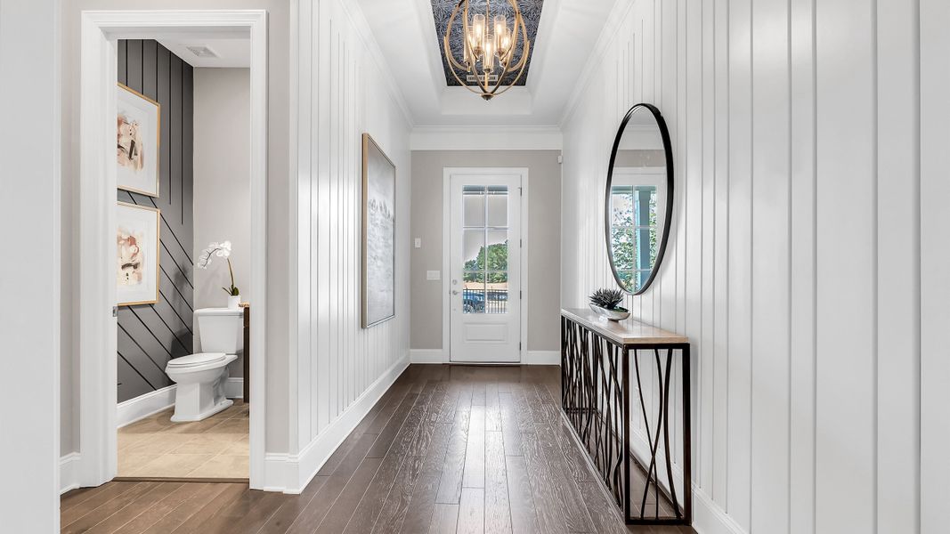 Foyer onto Front Entry and Powder Bath