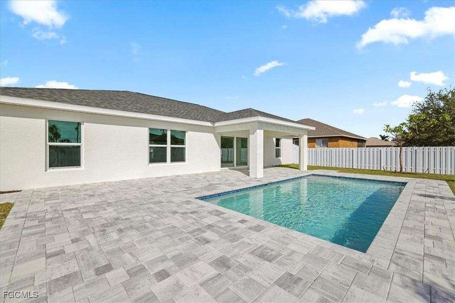 Exterior details and patio area of a home in Cape Coral, Cape Coral (Image 25).