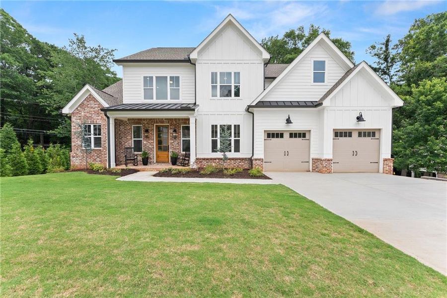 Front exterior of a new home in , Gainesville, GA, highlighting curb appeal (Image 25).