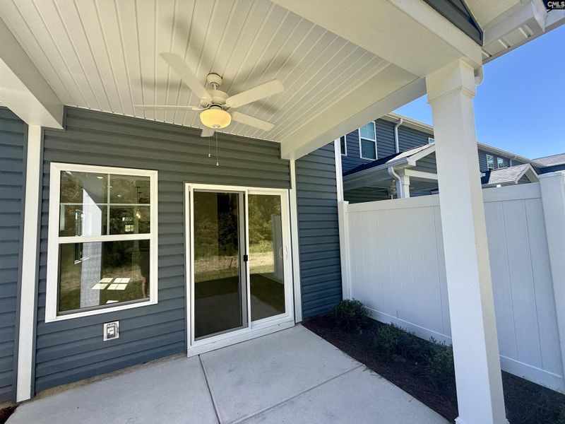Exterior details and patio area of a home in Walker’s Trail, Lexington (Image 4).