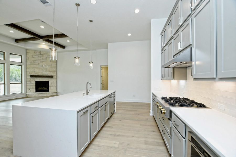 Representative furnished interior of a home built from the Madera II by Giddens Homes in Scofield Farms Estates, Georgetown (Image 277).