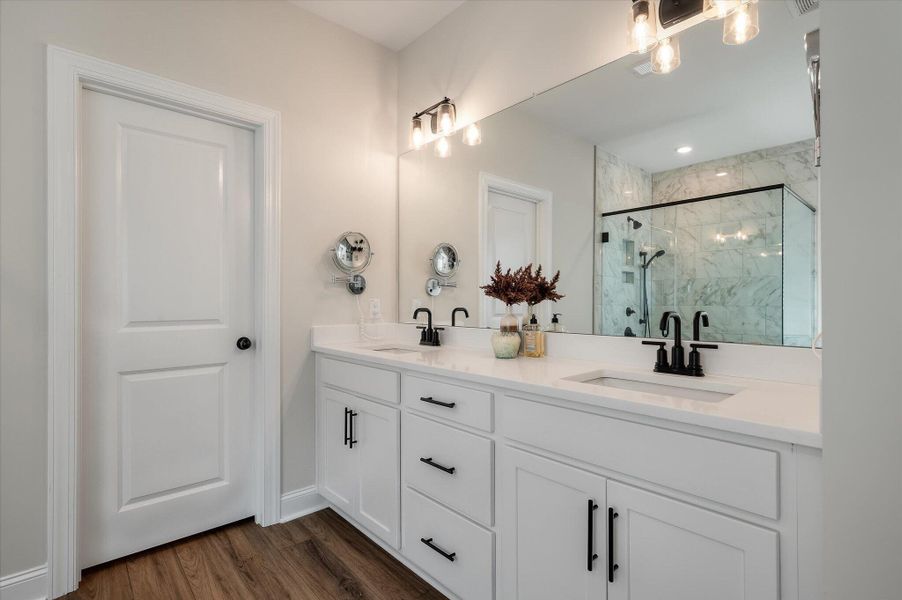 Furnished interior view inside a new home in The Enclave at French Quarter Creek, Huger (Image 37).