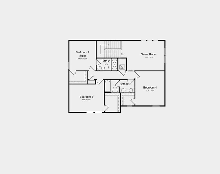 2D floor plan layout for the Montauk by Taylor Morrison in Westview, Poinciana, FL (Image 3).