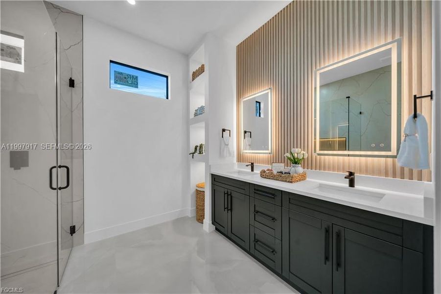 Furnished interior view inside a new home in , Cape Coral (Image 12). Furnished interior view inside a new home in , Cape Coral (Image 12).