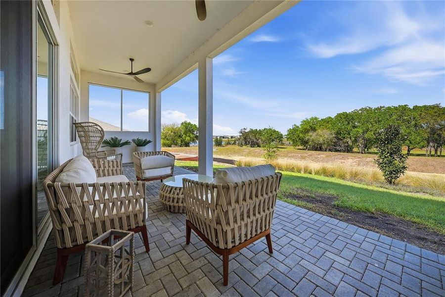 Exterior details and patio area of a home in Avalon Ridge, Winter Garden (Image 4).