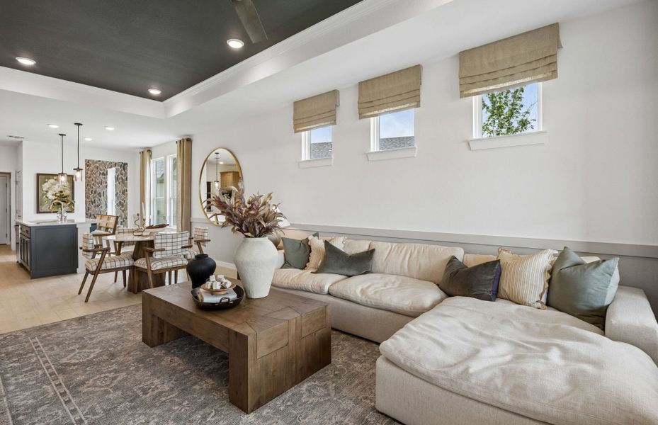 Representative furnished interior of a home built from the Hallmark by Del Webb in Del Webb Sugar Land at Ryehill, Rosenberg (Image 9). Representative furnished interior of a home built from the Hallmark by Del Webb in Del Webb Sugar Land at Ryehill, Rosenberg (Image 9).