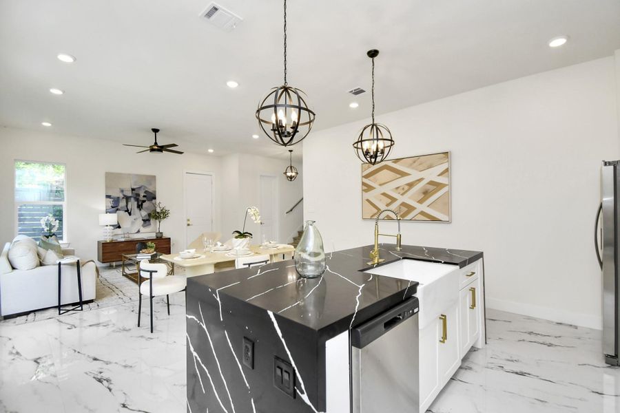 Furnished interior view inside a new home in , Houston (Image 31). Furnished interior view inside a new home in , Houston (Image 31).