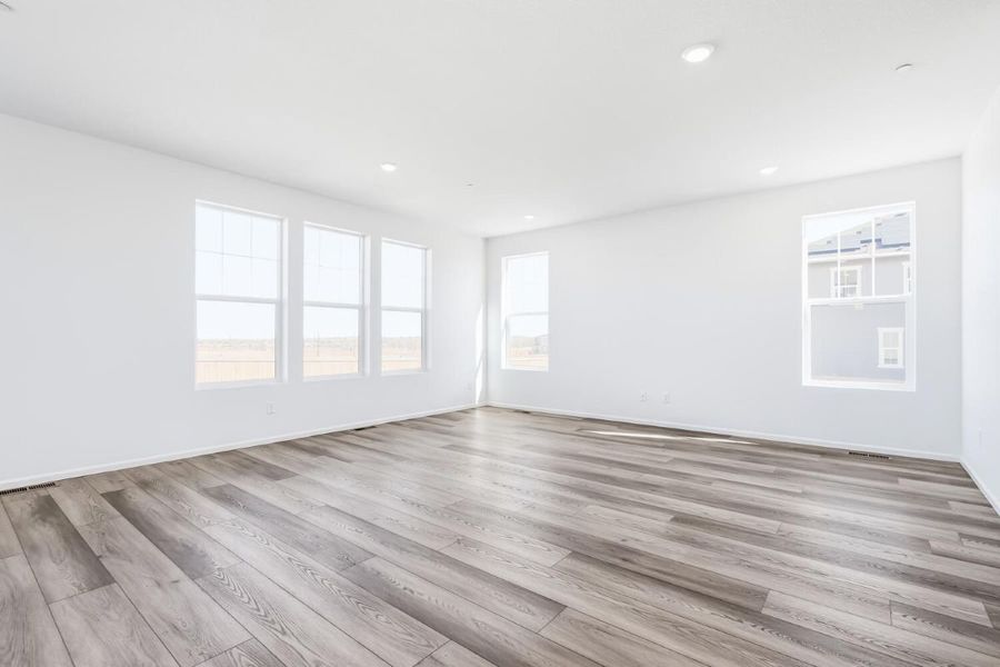 Spacious, unfurnished interior of a new home in The Nest Reserve at Canyon Creek, Erie (Image 13). Spacious, unfurnished interior of a new home in The Nest Reserve at Canyon Creek, Erie (Image 13).