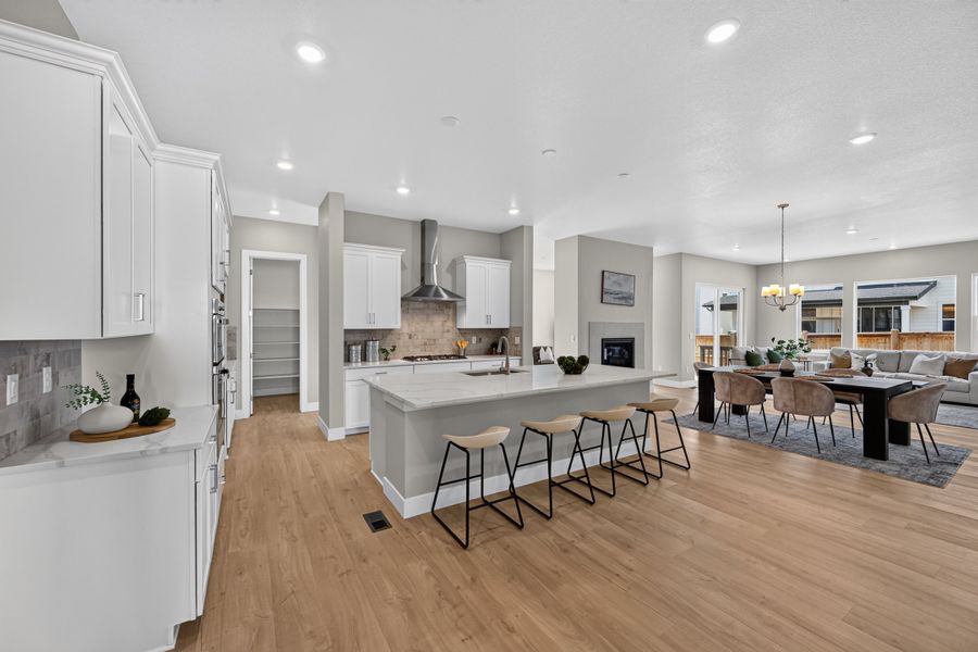 Furnished interior view inside a new home in Trailstone, Arvada (Image 8).