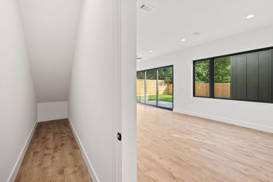 Large downstairs closet