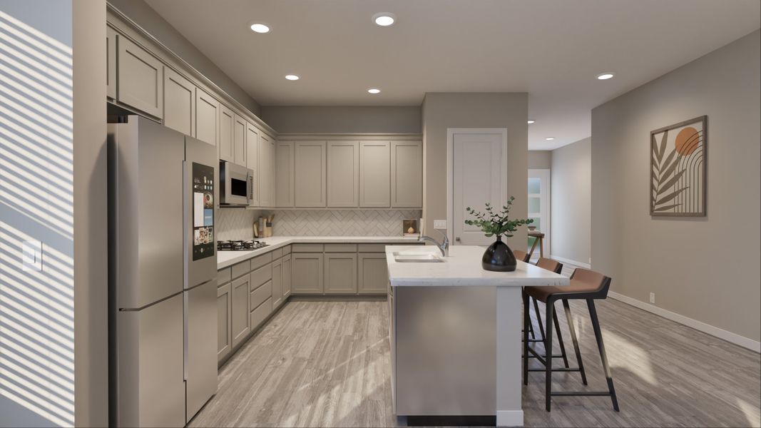 Representative furnished interior of a home built from the Austin by Tricoast Homes in Sunterra 40, Katy (Image 19).