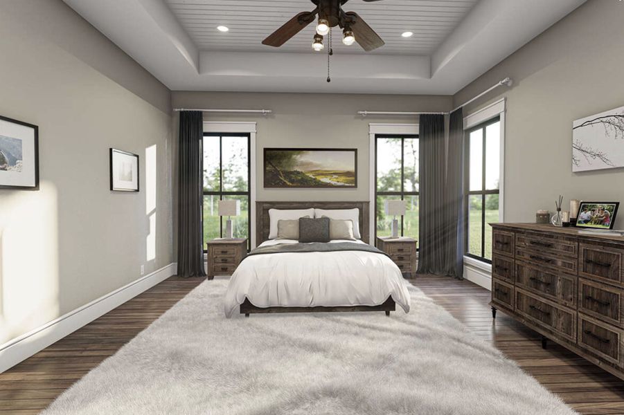 Furnished interior in a model home at Saddle Crest Estates in Weatherford (Image 19).