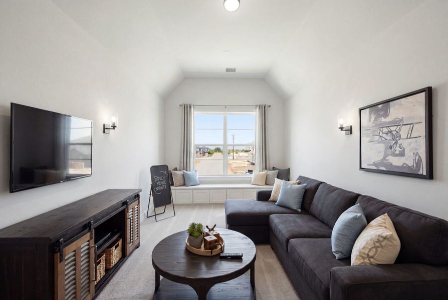 Furnished interior view inside a new home in Estates at Rockhill, Frisco (Image 20).