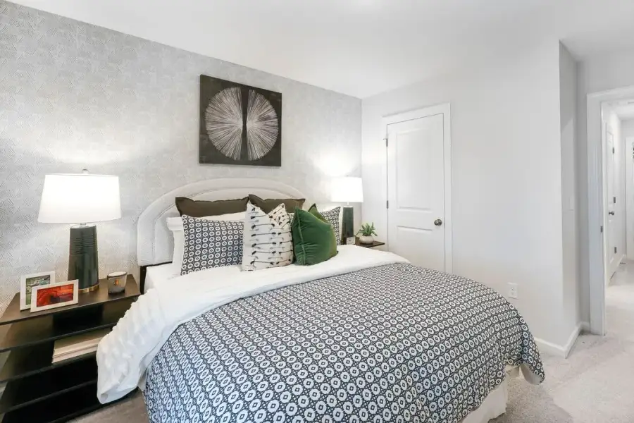 Furnished interior view inside a new home in Buffalo Townes, Garner (Image 25). Furnished interior view inside a new home in Buffalo Townes, Garner (Image 25).
