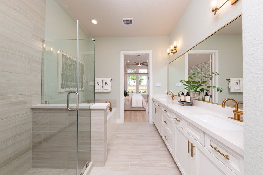 Representative furnished interior of a home built from the Reflection by Beazer Homes in Meridiana, Manvel (Image 12).